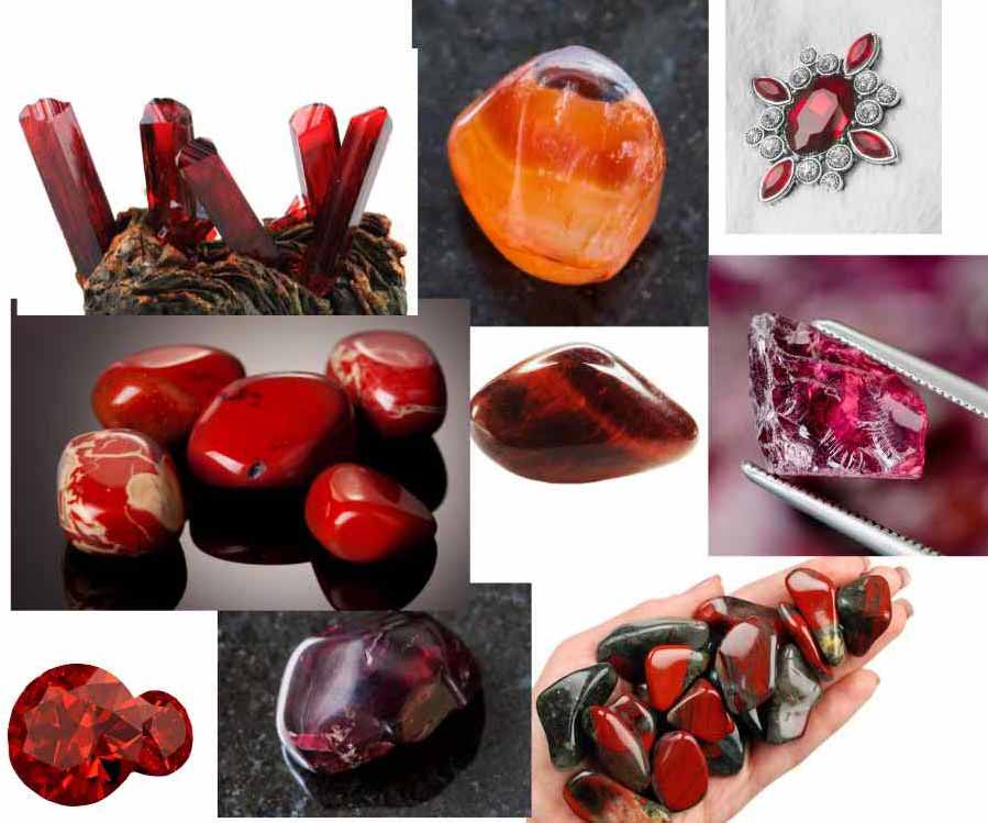cristales color rojo